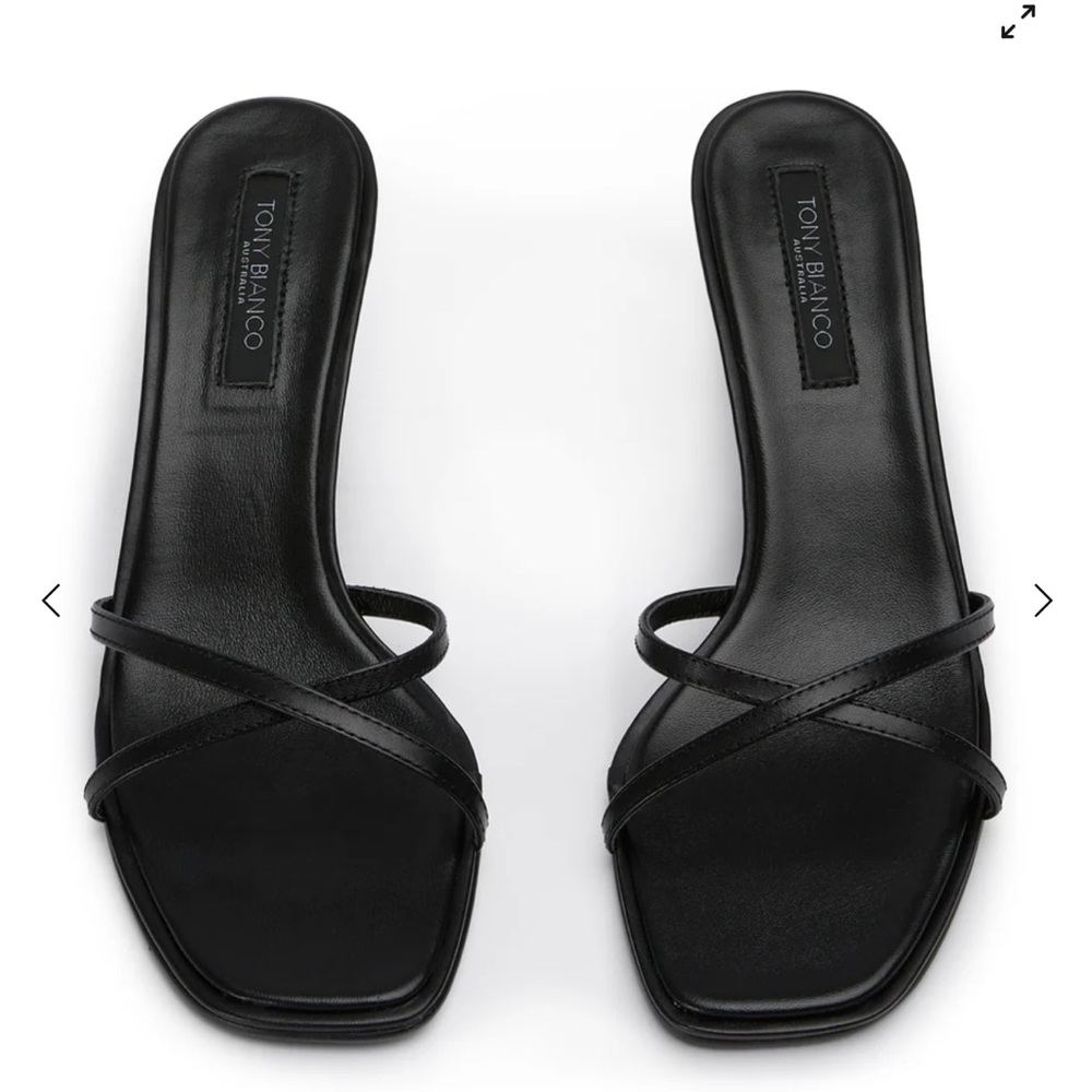 Tony Bianco Black Strappy Mules sandals